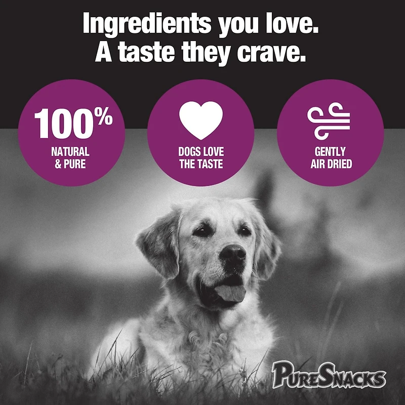 PureSnacks jerky de canard et patate douce pour chien 601g