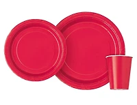 Ravissantes assiettes rondes rouges de 22,9 cm, 20 ct 8,625" /21,9 cm