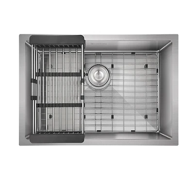 The akuaplus Single Undermount stainless steel Kitchen Sink - 26 in x 18 in