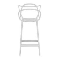 Tabouret moderne du milieu du siècle en polypropylène emmêlé Kooper en Noir, Intérieur - Extérieur Tabouret, Tabouret de cuisine, Tabouret de restaurant Ensemble 2