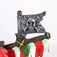 Penn-Plax Large Pirate Ship - Beautiful Aquarium Decoration for Large (40+ Gallon) Fish Tanks, Aquariums, and Terrariums