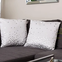 Fabstyles Holiday Lights Cotton Cushions Removable Cover Poly Filled Decorative Pillows