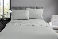 Swift Home Basic 3-Piece Twin Size Sheet Set, Ultra Soft, Deep Pocket, Easy Care Bedding Set, Light Gray