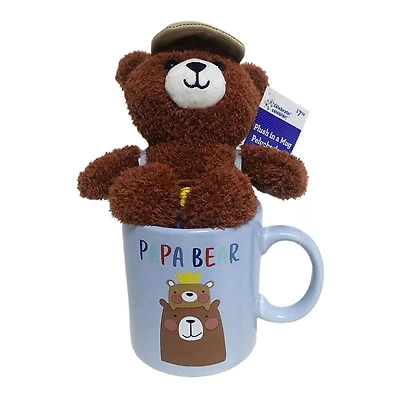 Way to Celebrate Father's Day Brown Bear in Mug, 6.5 inch Height