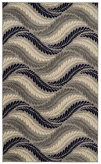 Tapis Capri Bridger gris & bleu de 4 pi 3 po x 7 pi 3 po