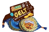 Glicks pièces de monnaie chocolat noir célibataires 15g