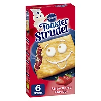 Pillsbury Toaster Strudel Pastries, Strawberry, Breakfast Snacks, 326 g, 6 ct, 6 Pastries, 326 g