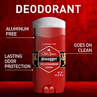 Ensemble-cadeau Old Spice Vous sentirez bon avec un shampooing et revitalisant 2 en 1 Swagger de 400mL, un nettoyant pour le corps Collection Rouge de 89mL et un désodorisant de 85g