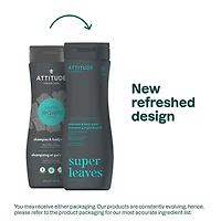 ATTITUDE super leaves, Shampoo & Body Wash, Black Willow & Aspen, 473 mL