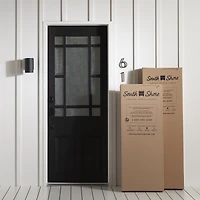 Armoire penderie avec portes et tiroir, fini Noyer naturel, collection Musano de Meubles South Shore