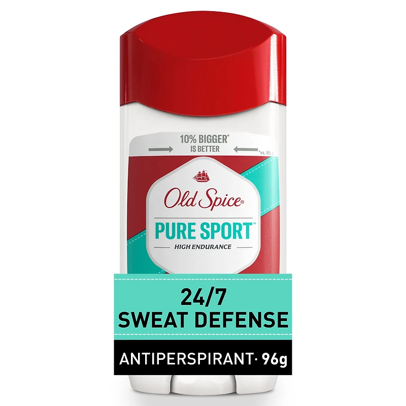 Antisudorifique et désodorisant Old Spice High Endurance pour hommes, protection de 48 heures, parfum Pure Sport 96 g