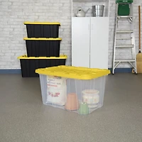 Sterilite 102L Industrial Storage Box, Yellow, 4 Pk