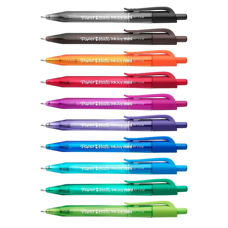 Paper Mate InkJoy, Mini Retractable Medium Point Assorted Ballpoint Pens