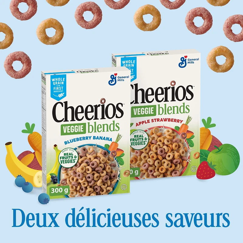 Cheerios mélange de légumes Bleuet Banane Céréales à Base de Grains Entiers 300 g