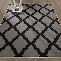 Ottomanson Glamour Collection Non-Slip Rubberback Moroccan Trellis Design Indoor Area Runner Rug