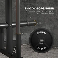 Soozier Support de plaques olympiques avec 4 roues, pour plaques et barres de 2"