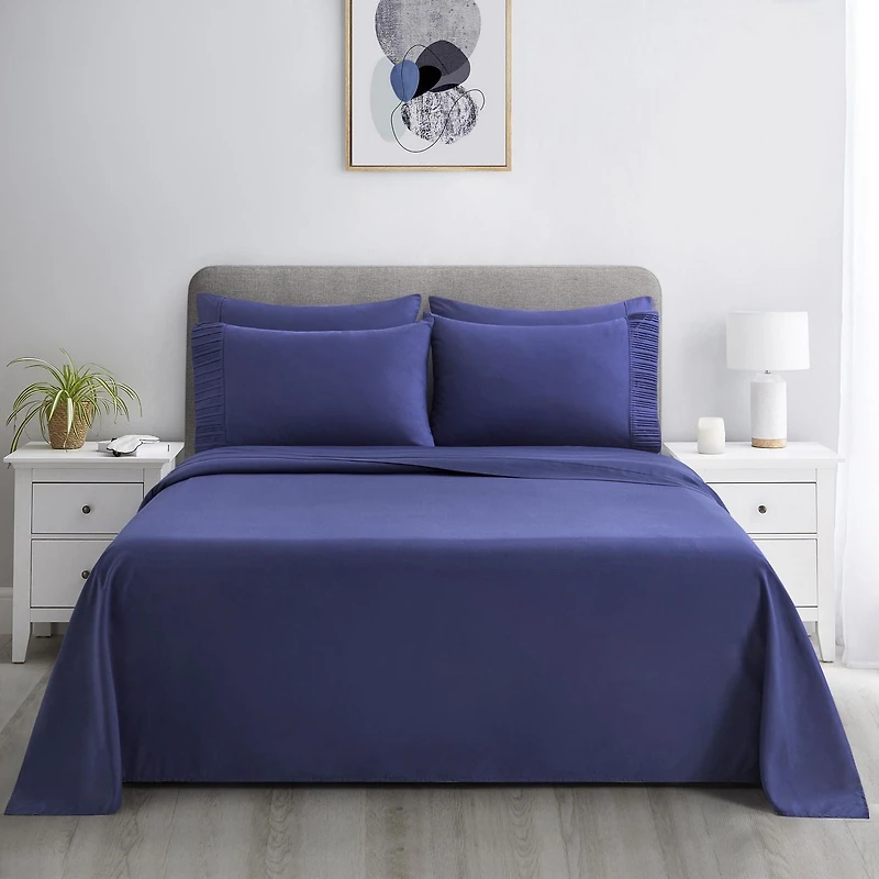 Marina Decoration Ultra Soft Silky Deep Pocket Solid Rayon from Bamboo Bedding All Season Sheet Set