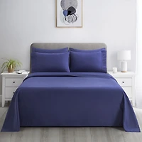 Marina Decoration Ultra Soft Silky Deep Pocket Solid Rayon from Bamboo Bedding All Season Sheet Set