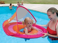 Swimways Flotteur de Printemps pour Bébé avec Auvent Solaire - Papillon Rose