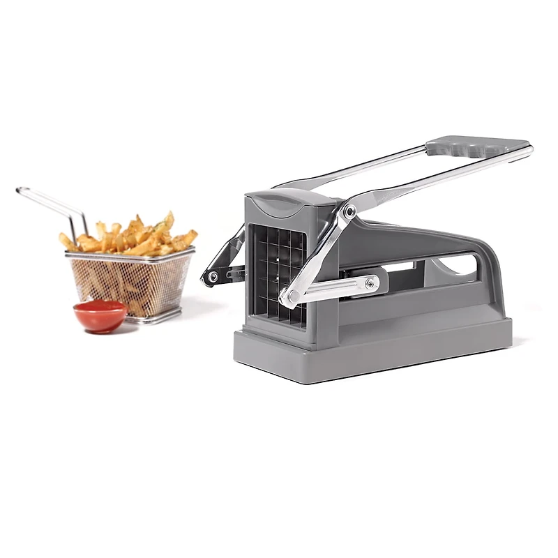 Starfrit Gourmet Fry Cutter, 2 Blades Included, Stainless Steel Blades, Suction Base for Stability, Easy to Use, Cuts Regular and Julienne Fries, Ideal for Homemade French Fries