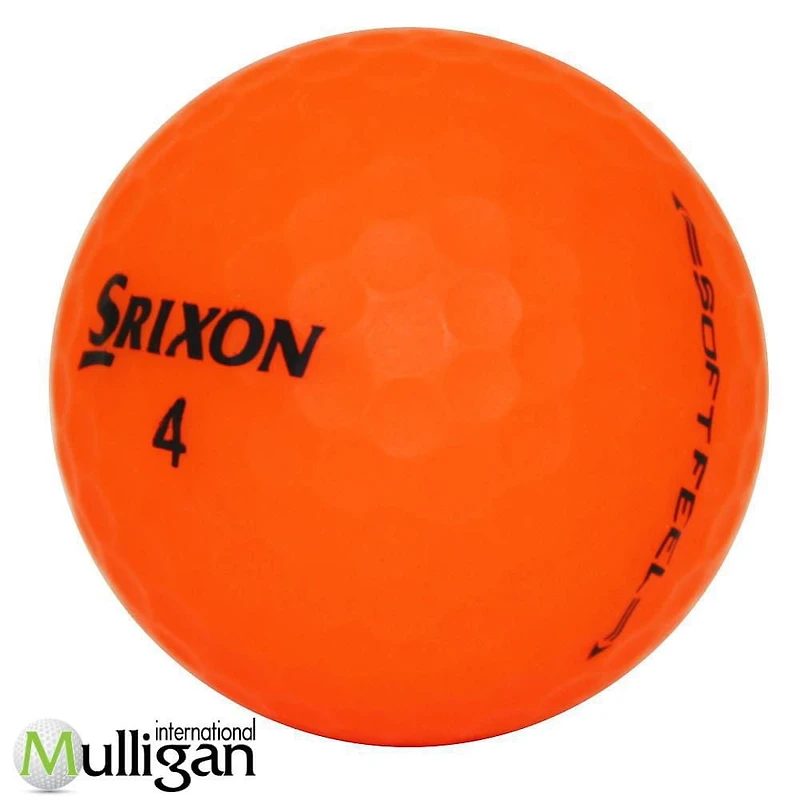 Mulligan - 12 Srixon Soft Feel - Matte 5A Pristine Recycled Used Golf Balls, Orange