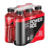 POWERADE Fruit Punch 591mL Bottles, 6 Pack, 6 x 591 mL