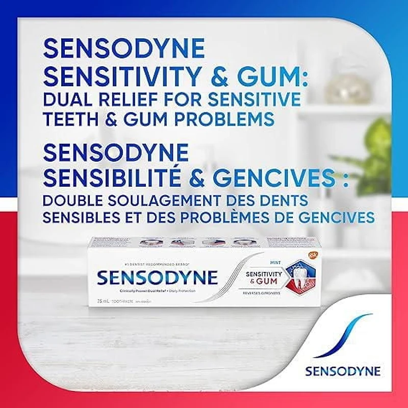 SENSODYNE Sensibilité et Gencives Menthe (dentifrice), 75mL