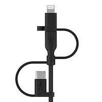 Belkin BoostCharge 3-in-1 Universal USB-A to USB-C, Lightning, Micro-USB Charging Cable (3.3ft/1M) MFi & USB-IF Certified, Compatible with all iPhones, iPads, Galaxy, Tablet, Smartphones & More Black