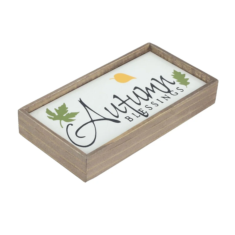 Tout pour Célébrer Bloc de bois décoratif en céramique de la moisson, automne