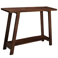 Console moderne rustique en bois massif – noyer