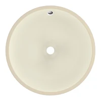 16-in. W Round Bathroom Undermount Sink Set In Biscuit - Chrome Hardware AI-22870