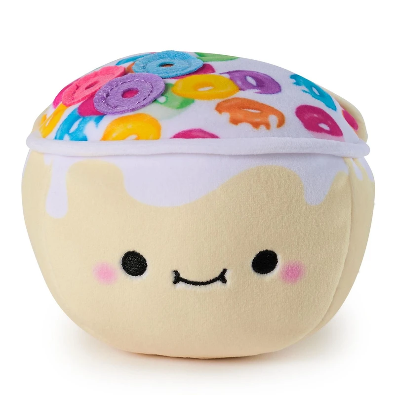 Cheeky Chonks Cheeky Os Reversible Plush, Food Plushies, Cheeky Os Plush, Plush Breakfast Cereal, Stuffed Animal Plush Toy for Ages 3 and Up, Rainbow, 4.5”