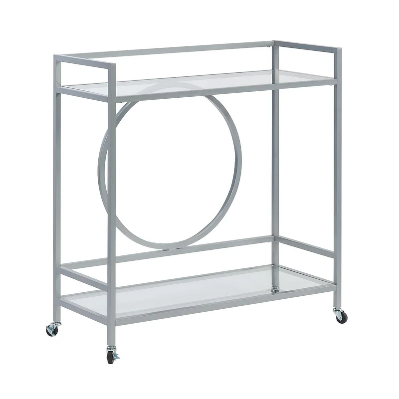Sauder La Collection International Lux Desserte bar en Finition Silver