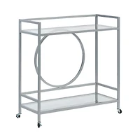 Sauder La Collection International Lux Desserte bar en Finition Silver