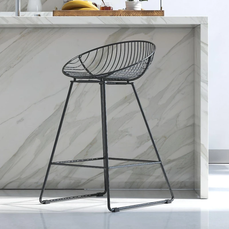 Tabouret de comptoir en treillis métallique Ellis CosmoLiving