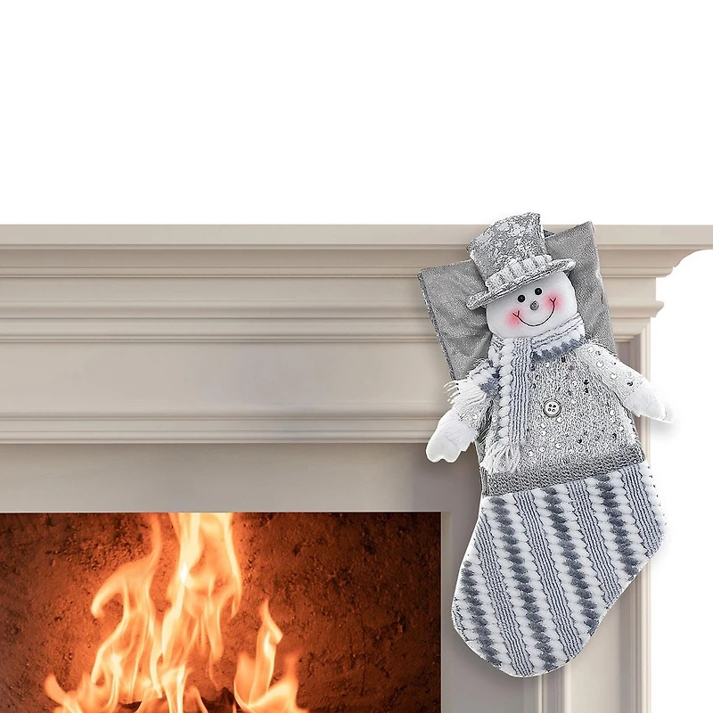 Christmas Glam Glam Snowman Stocking