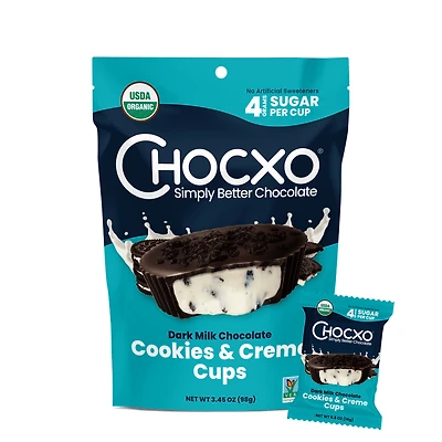 Chocxo Cookies & Creme Cups 98g, Chocxo Cookies & Creme