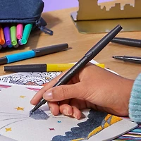 Paper Mate Flair Pens, Metallic Felt Tip Pens, City Lights, Glittery Ink Shines on White Paper, Assorted Colours