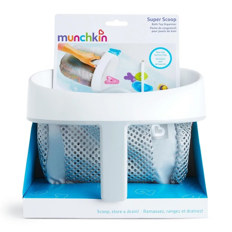 Organisateur de jouets de bain Super Scoop de Munchkin, gris Organisateur de jouets de bain