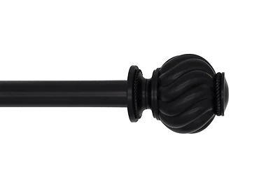 Tringle à rideaux réglable Mainstays de 1,9 cm Marengo bouton noir, (76 cm à 213 cm)