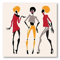 Designart African American Women Silhouettes I Canvas Wall Art