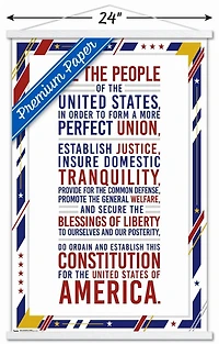 The United States Of America - Constitution Preamble Wall Poster, 22.375" x 34"