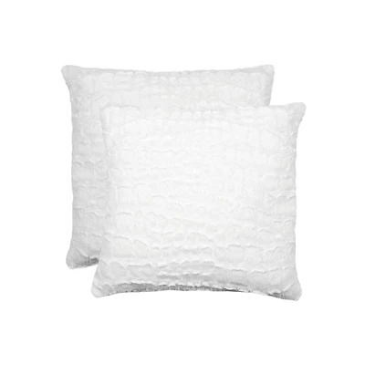 BELTON FAUX FUR PILLOW 18"X18" 2-PACK