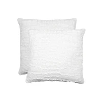 BELTON FAUX FUR PILLOW 18"X18" 2-PACK
