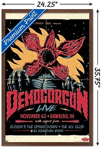 Netflix Stranger Things - Demogorgon Live Wall Poster, 22.375" x 34" Framed