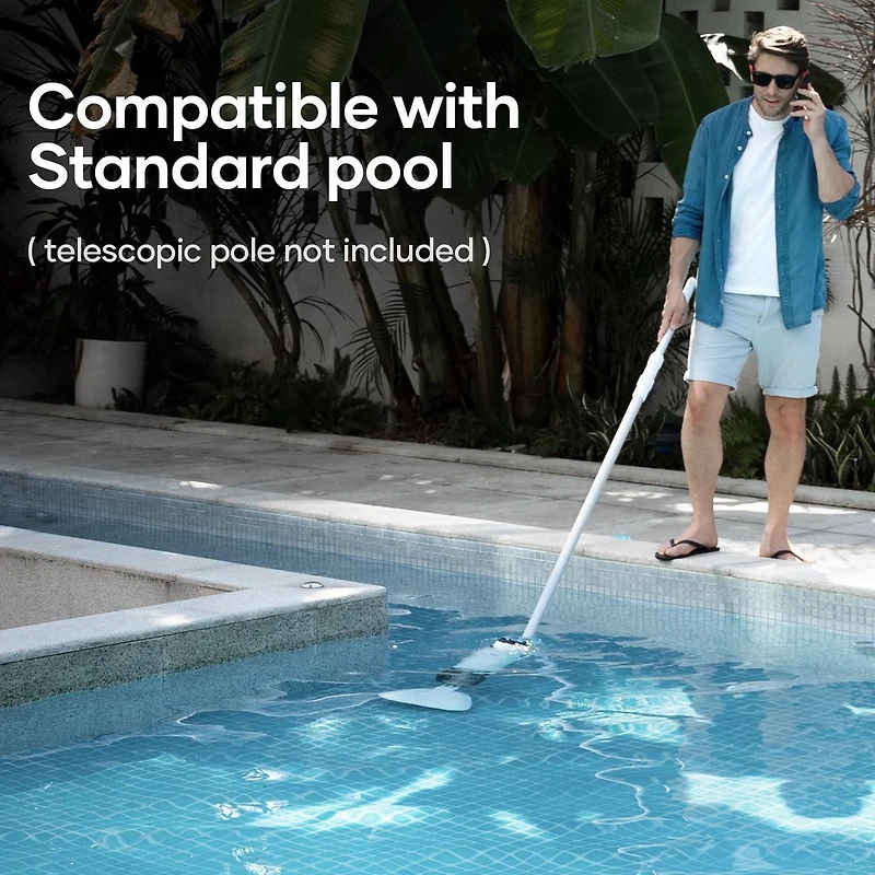 Aiper Pilot V2 Rechargeable Handheld Pool Vacuum Cleaner, for Above-Ground Inflatable Pools, Hot Tubs, Works with Pool Poles