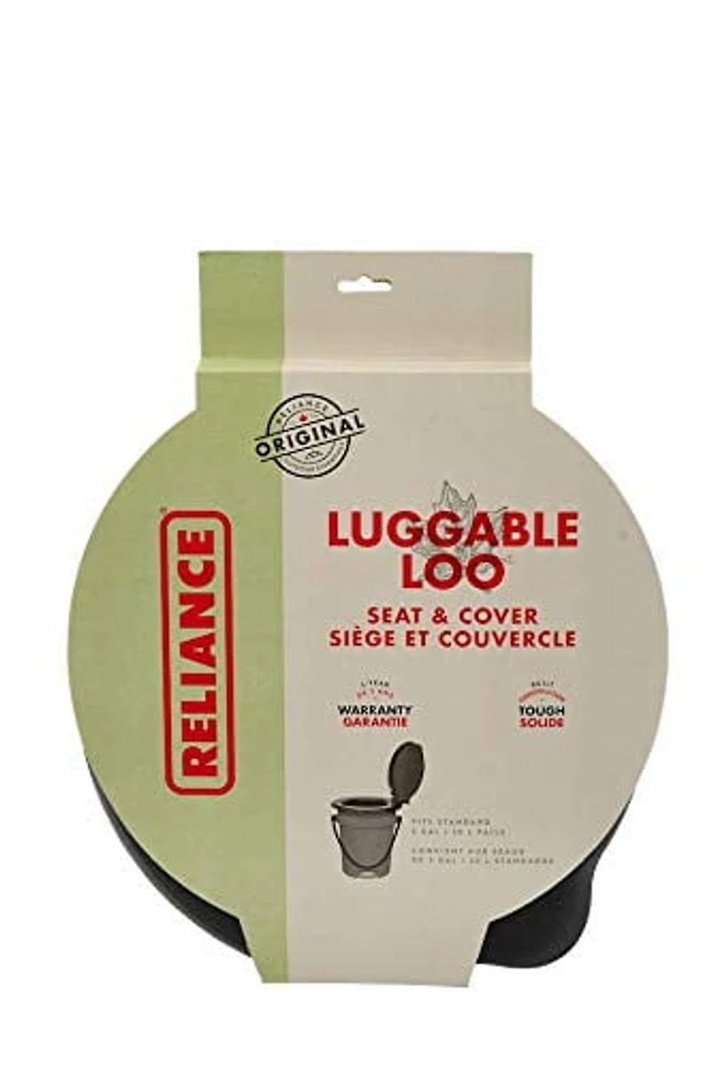 Luggable Loo Seat Cover, Converts any standard 5 gallon bucket into a portable toilet.