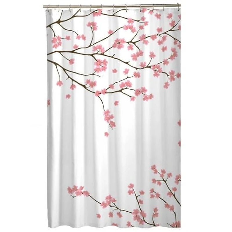 Rideau de douche en tissu décoratif avec designs botaniques Hometrends