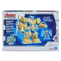 Hasbro Marvel Avengers Mech Strike, figurine articulée de 22,5 cm Thanos Armure d'infinité avec lame rotative, pour enfants, dès 4 ans