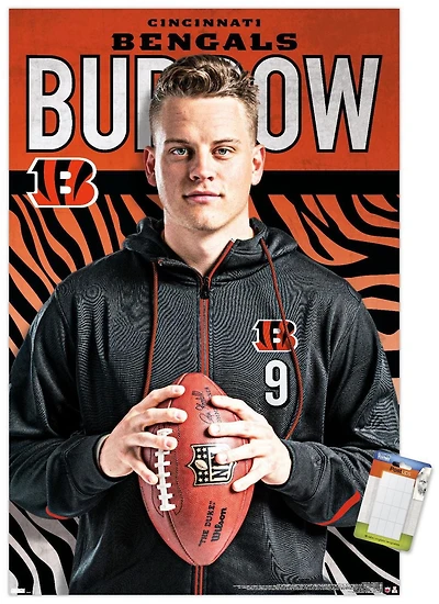 NFL Cincinnati Bengals - Joe Burrow Pose 20 Wall Poster, 14.725" x 22.375" Framed